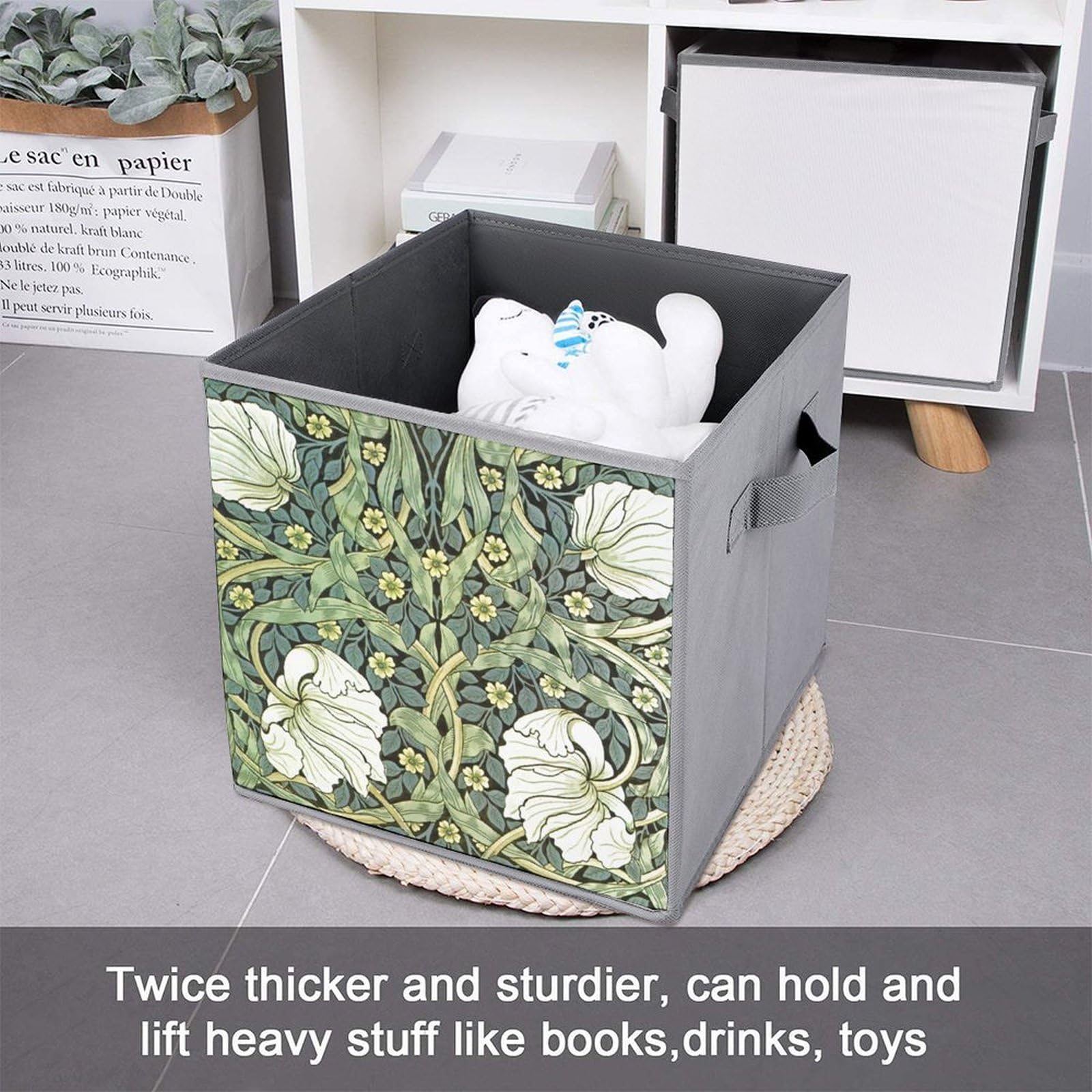 Amazon｜収納ボックス 収納ケース ウィリアムモリス 花柄 整理箱 収納